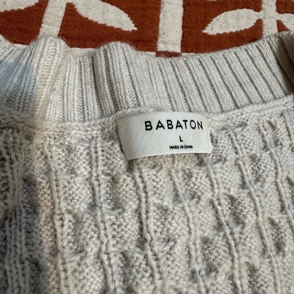 Aritzia Babaton Emporia Cable-knit Merino Wool Sweater Vest L NWOT - Picture 7 of 8